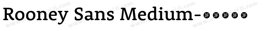 Rooney Sans Medium字体转换